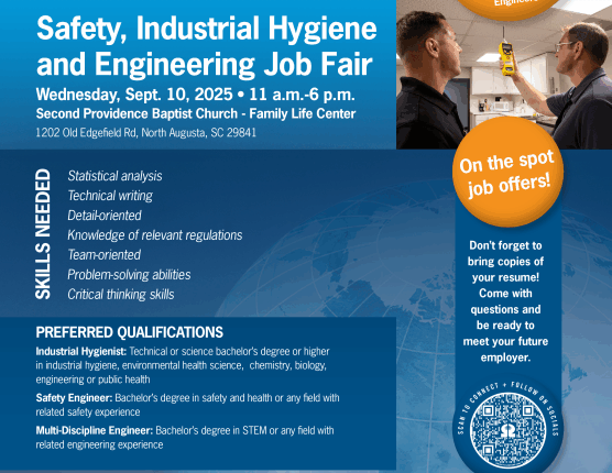SRNS to hold 'Safety, Industrial Hygiene and Engineering Job Fair' Sept. 10