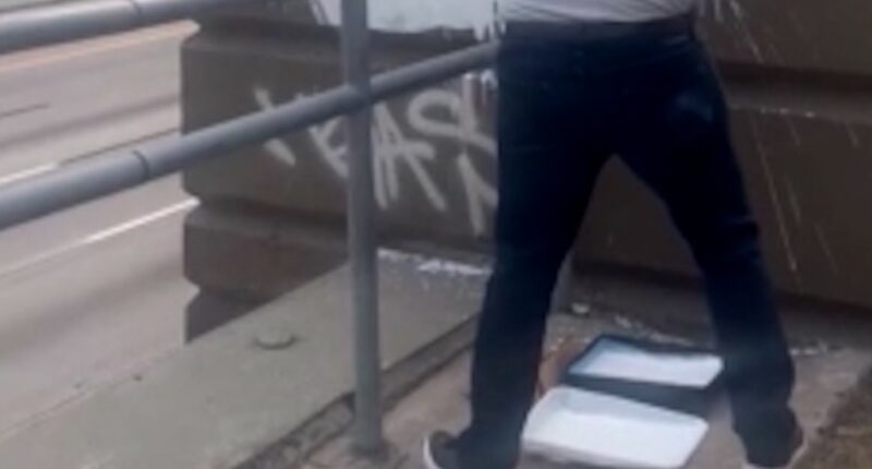 Sen. Ted Cruz paints over anti-Charlie Kirk graffiti