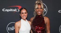 Serena Williams shows off her friend 'Miss Meghan's' wine after receiving As Ever package and jokes the Duchess knows 'how to treat a woman'