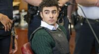 FILE - Luigi Mangione , accused of fatally shooting the UnitedHealthcare CEO Brian Thompson in New York City and leading authorities on a five-day search is scheduled, appears in court for a hearing, Feb. 21, 2025, in New York. (Steven Hirsch/New York Post via AP, Pool, File)