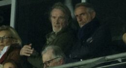 Sir Jim Ratcliffe looks less than impressed as he watches his Nice team lose - just months after Man United co-owner said he 'doesn't enjoy' being at French side's games