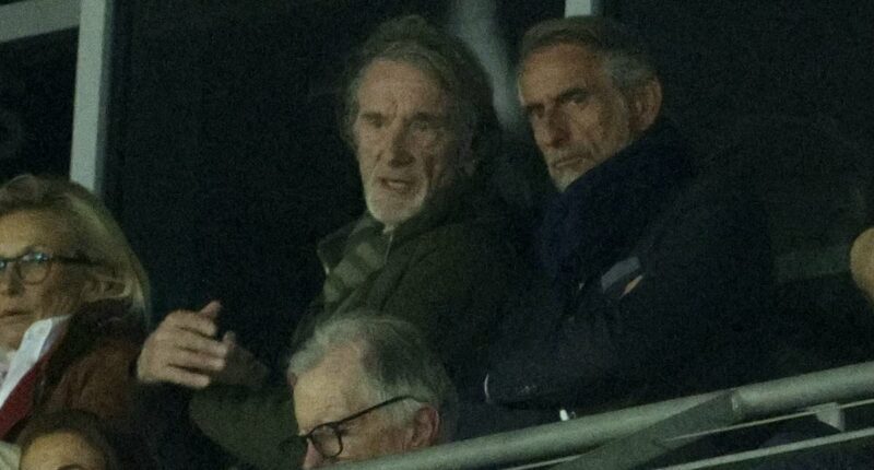 Sir Jim Ratcliffe looks less than impressed as he watches his Nice team lose - just months after Man United co-owner said he 'doesn't enjoy' being at French side's games
