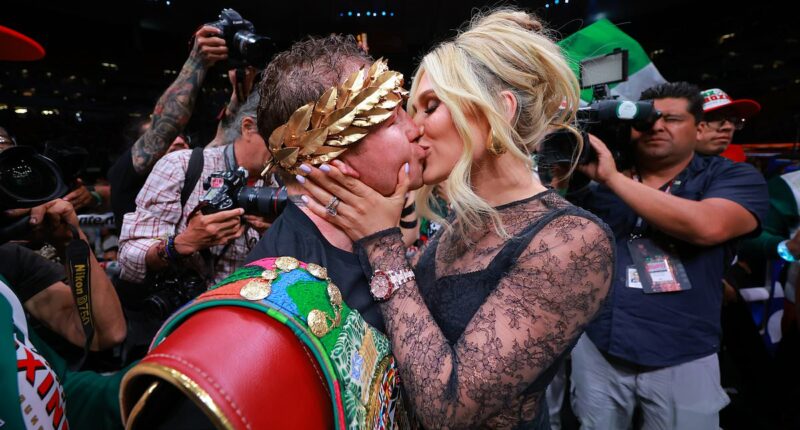 Sofia Vergara's awkward embrace with Canelo Alvarez goes viral as boxer's wife steps in to separate them in photos