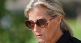 Sophie, Duchess of Edinburgh, looks solemn as she dons black attire for her first public engagement since Duchess of Kent died aged 92