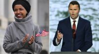 Squad member Ilhan Omar laughs as she mocks Charlie Kirk and his views