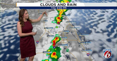 Summer-like feel in Central Florida with late-arriving storms