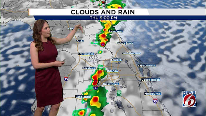 Summer-like feel in Central Florida with late-arriving storms