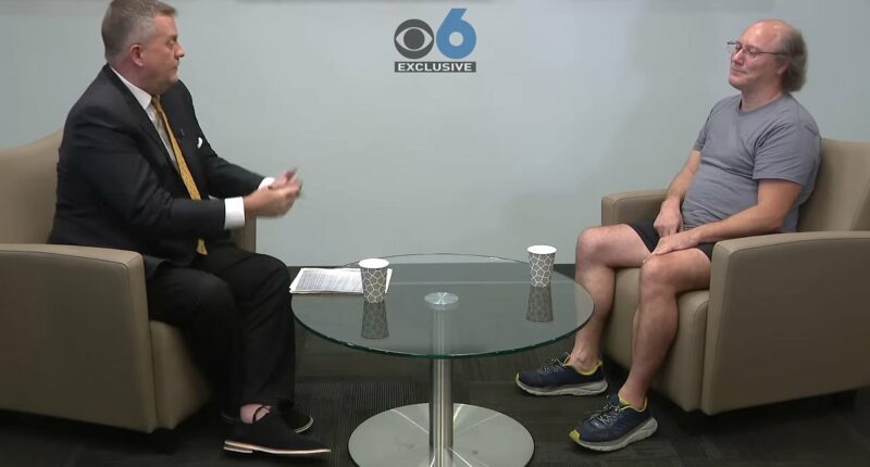 TV sit-down interview see man confess to killing his elderly parents