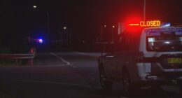 Crime scene after a car crash in the NSW Hunter Valley.