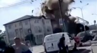 Terrifying moment kamikaze drone blows up Ukrainian university