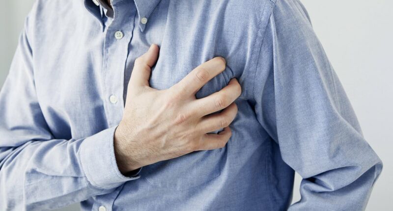 The most common warning sign that occurs before a heart attack