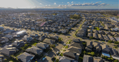 Houses in an outer suburb.