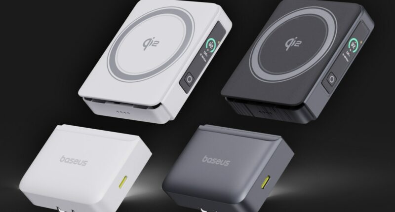 This AC adapter splits in two giving you a wireless power bank to go