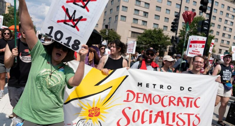 Thousands protest for a 'Free DC' on the fourth week of federal control in Washington