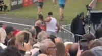 Tommy Fury caught pushing runner out the way for 'sprint finish'