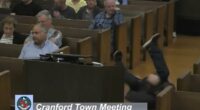 Town hall menace BREAKDANCES before stunned locals in rant about taxes