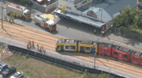 Tram derails at Surfers Paradise on the Gold Coast after medical emergency