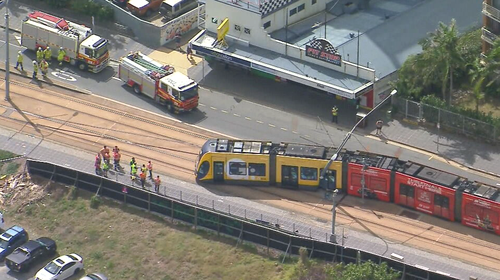 Tram derails at Surfers Paradise on the Gold Coast after medical emergency