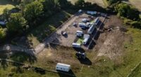 Travellers invade field and transform it into caravan park
