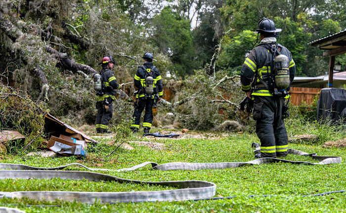 Tree falls on 120-gallon propane tank in Marion County, causing leak