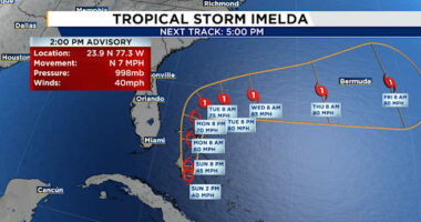 Tropical Storm Imelda forms in the Atlantic