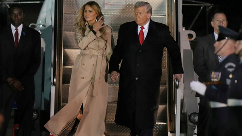 Trump lands in UK for unprecedented visit with 'elegant' king