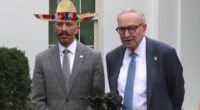 Trump shares AI video of Schumer and sombrero-wearing Hakeem Jeffries