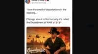 Trump's post on social media.