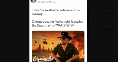 Trump's post on social media.