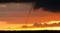 VIDEO: Waterspout spotted as sun sets over Manatee County waters