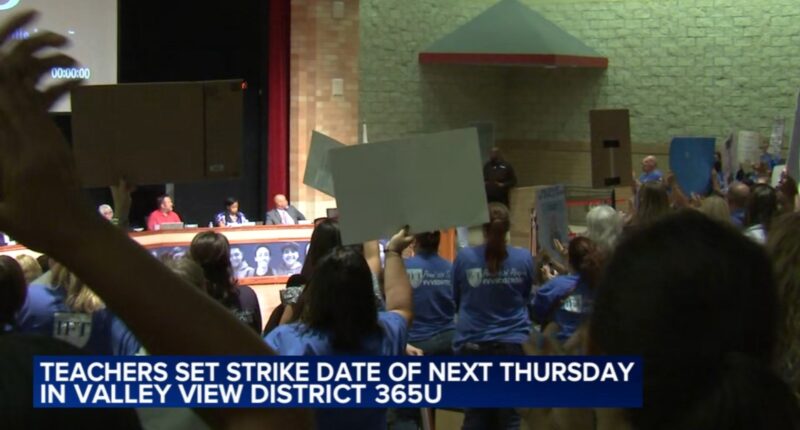 Valley View Council sets teachers strike date for Valley View School District, which coves Romeoville and Bolingbrook, Illinois