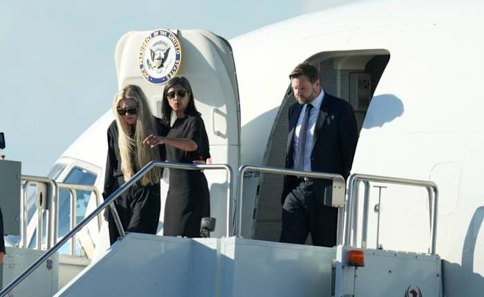 Vance arrives in Arizona with Charlie Kirk's casket aboard Air Force Two