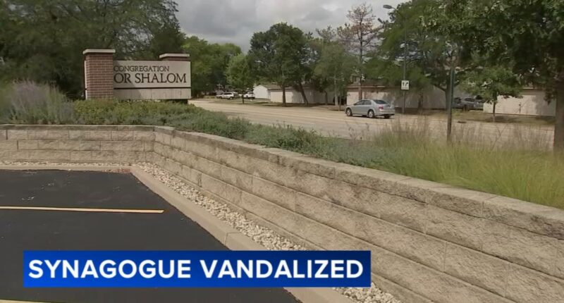 Vernon Hills community comes together after antisemitic vandalism at Congregation Or Shalom synagogue on Hawthorn Parkway