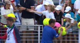 Video goes viral after Polish millionaire snatches signed hat from child at US Open