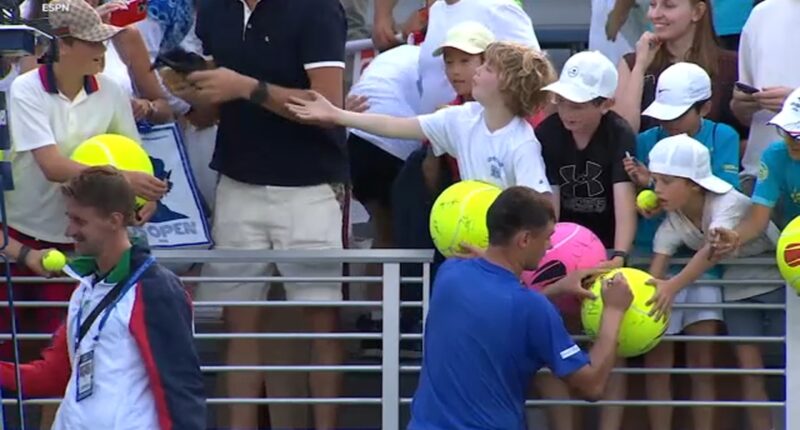 Video goes viral after Polish millionaire snatches signed hat from child at US Open