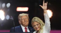 Vile claim about Erika Kirk's hand signal after Charlie Kirk memorial
