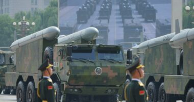 Weapons, military units on display in China's major parade