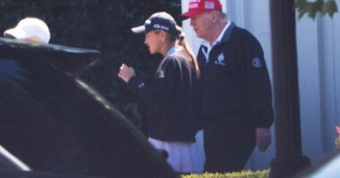 Where is Donald Trump today? On the golf course