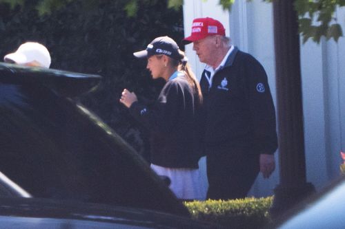 Where is Donald Trump today? On the golf course