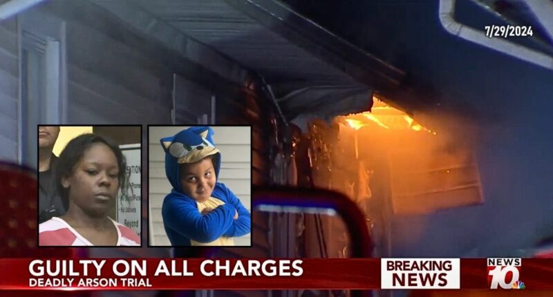 Woman who set house ablaze and killed 5-year-old guilty