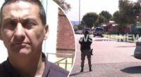 Cops swarm quiet street in manhunt for accused cop killer
