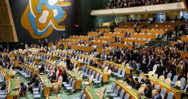 Delegates storm out of UN assembly as Netanyahu begins speech