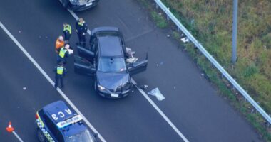 Four machetes, sword pulled from car after dramatic police pursuit across Melbourne
