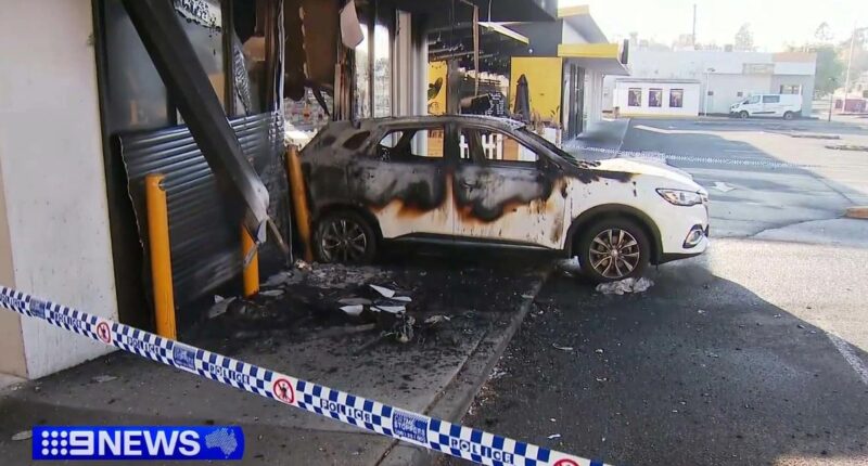 Gang on the run after tobacconist hit by early morning ram-raid