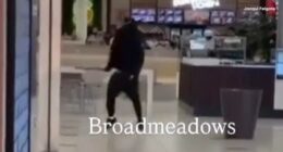 Two groups fought in a car park at Broadmeadows Central﻿ in the city's north at 7.20pm yesterday﻿ before continuing the clash inside.