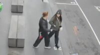 CCTV footage has shown the moment a woman was randomly stabbed in broad daylight while walking to work at a sushi restaurant in Melbourne's CBD. ï»¿