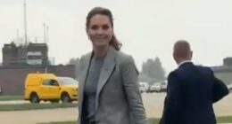 Kate Middleton looks sleek as she visits RAF Coningsby
