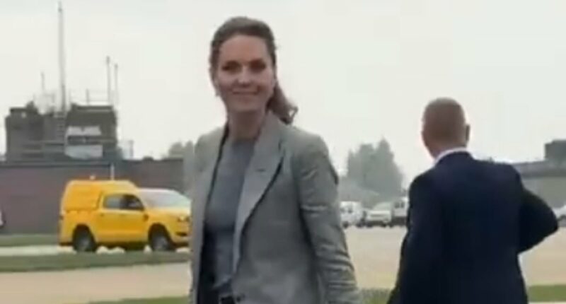 Kate Middleton looks sleek as she visits RAF Coningsby