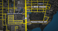 23-year-old, 2 men hospitalized after separate crashes on US-19 in Tarpon Springs