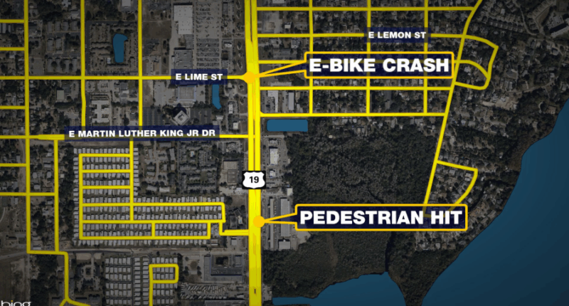 23-year-old, 2 men hospitalized after separate crashes on US-19 in Tarpon Springs
